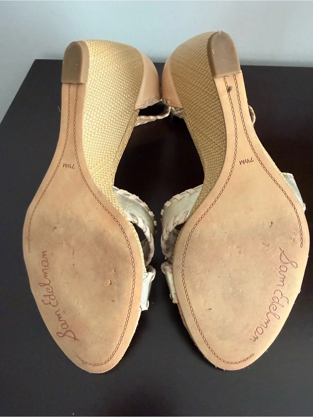 Sam Edelman Tan Braided Wedge Sandals